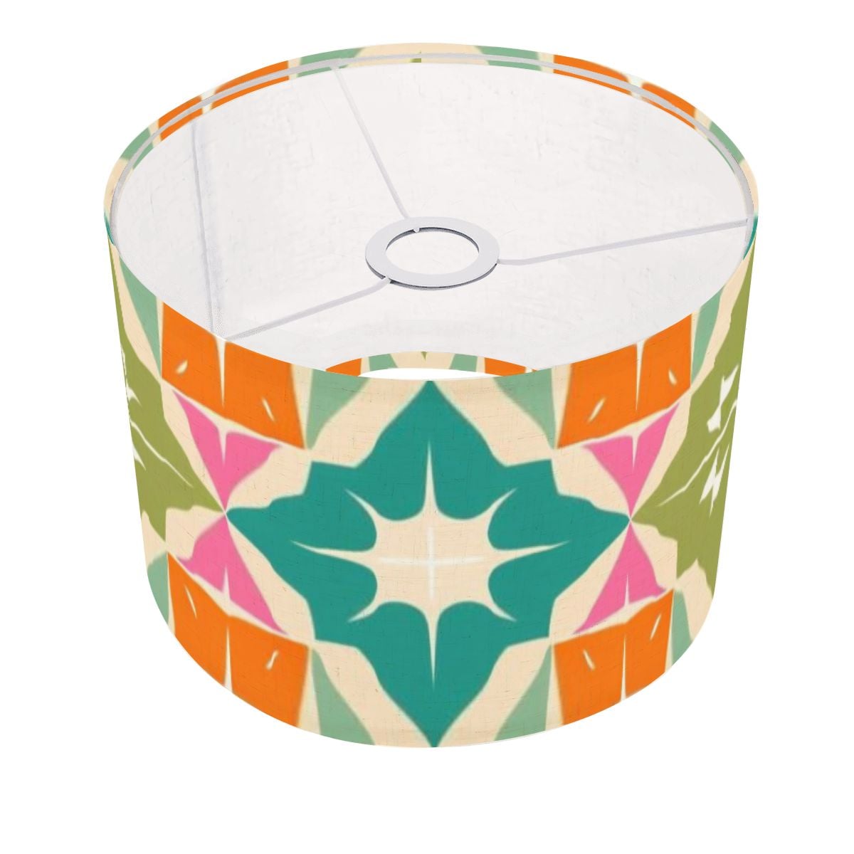 Atomic 50s Starburst Diamond Kitschy Orange, Teal, Green Mid Century Modern Lamp SHADE ONLY - For Arc Floor Lamps Only - Mid Century Modern Gal