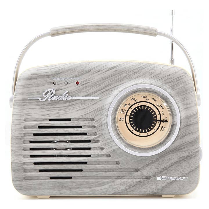 Wholesale Emerson Portable Retro Radio with Rechargeable Battery