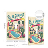 Palm Springs California Old Cali Hotel Mid Mod Faux Leather Texture Switch Cover 1-Gang 1 Toggle - Mid Century Modern Gal