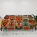 Mid Century Modern Tiki Couch Covers Blanket