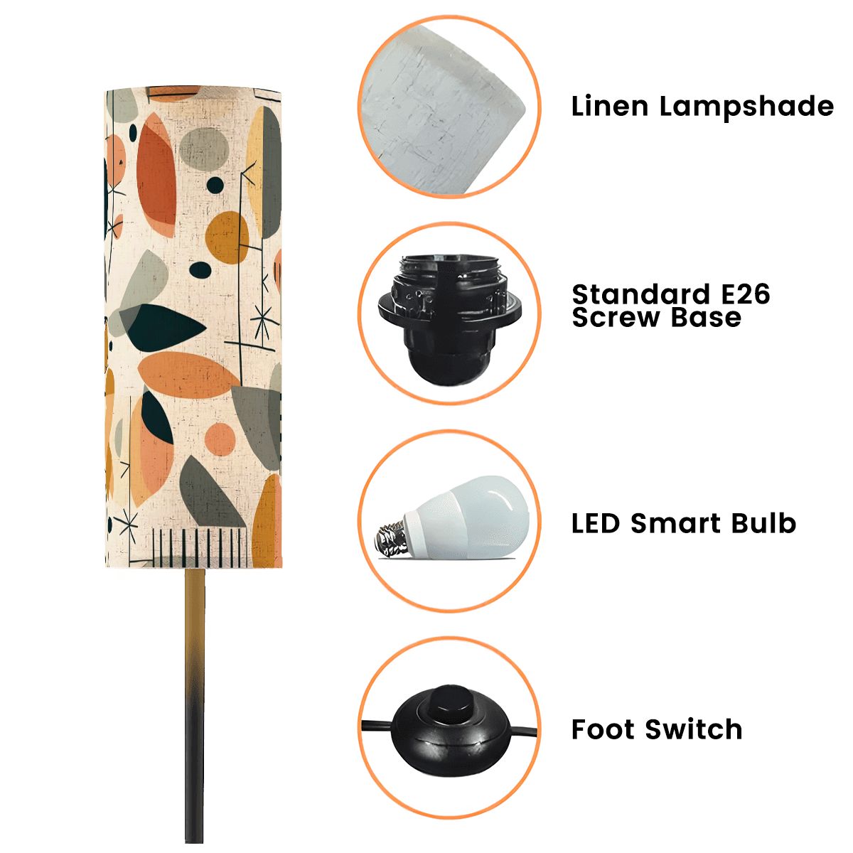 Modern Danish Abstract Scandinavian Designed Mid Century Modern Floor Lamp - Mid Century Modern Gal