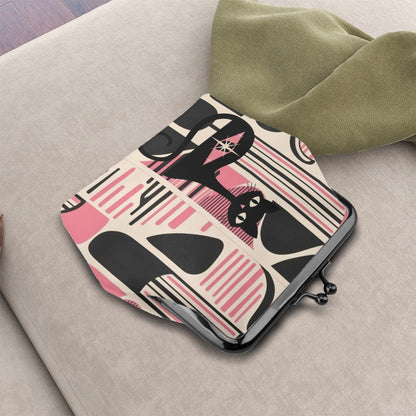 Atomic Cat Mid Century Modern Coin Purse – Retro Kitsch Accessory for Vintage Style Lovers - Mid Century Modern Gal