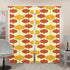 Mid Century Modern Mustard Yellow, Burnt Orange, Googie Designed Window Curtains (two panels) - Mid Century Modern Gal