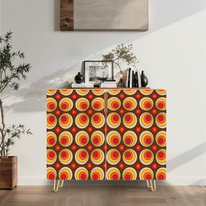 Mid Century Modern Groovy Orb Retro Sideboard Cabinet MCM Furniture Wooden Storage Cabinet - Mid Century Modern Gal