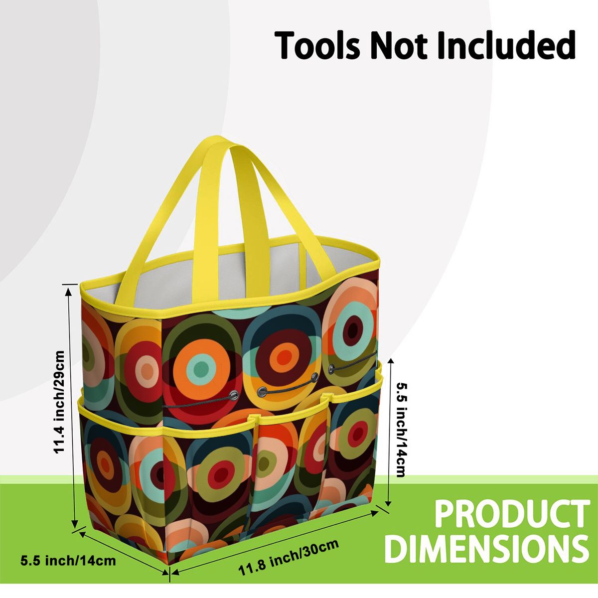 Retro Groovy Mod Space Orb Designed Mid Century Modern Garden Tool Bag