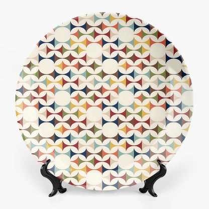 Mid Century Modern Scandinavian Geometric Ceramic Plates