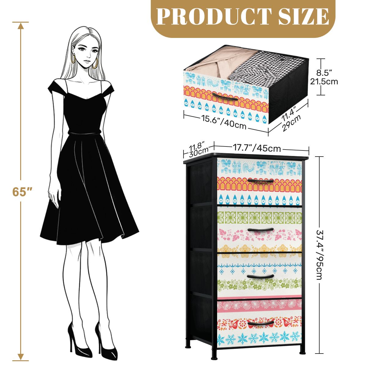 Pyrex Lover Collector Kitschy Mod 4-Drawer Dresser - Mid Century Modern Gal