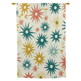 Atomic Starbursts, 50s Retro Mid Century Modern Tie Up Curtain - Mid Century Modern Gal