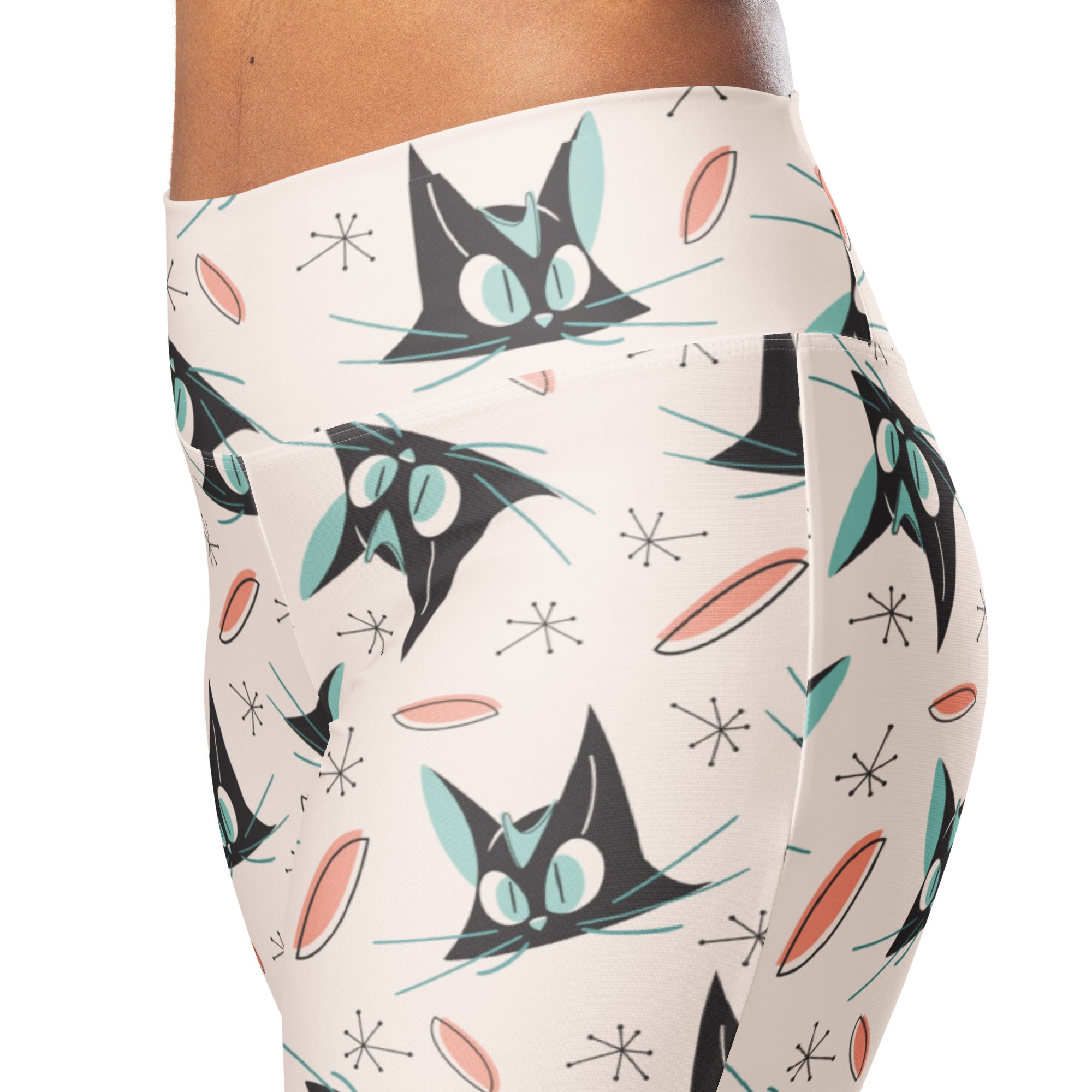 Atomic Cat Mid Mod Comfy Trendy Flattering Flare leggings