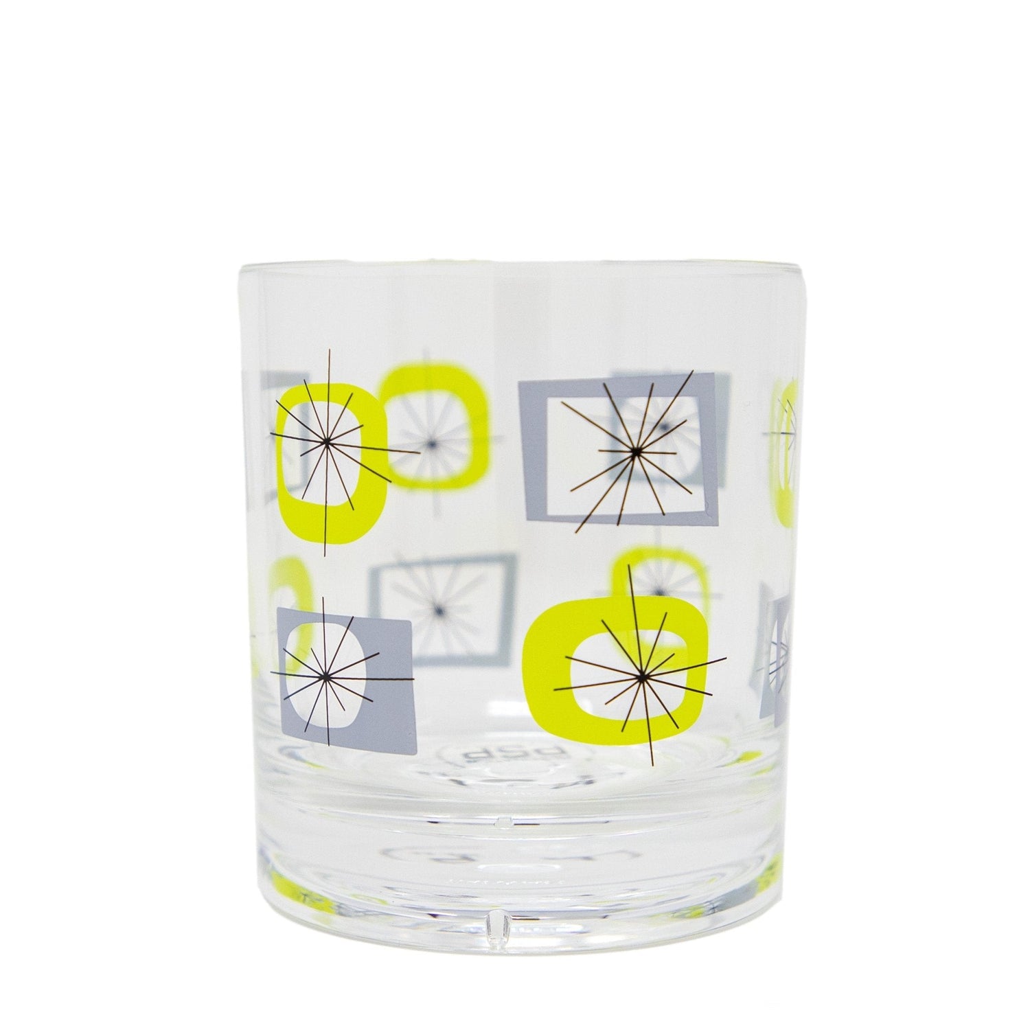 Atomic Acrylic Old Fashioned Glass - Set of 4 - Blue Green