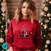 Atomic Cat Christmas Sweater, Have Yourself A Very Kitschy Christmas Cozy Loose Fit, Sweatshirt Sweatshirt Mid Century Modern Gal