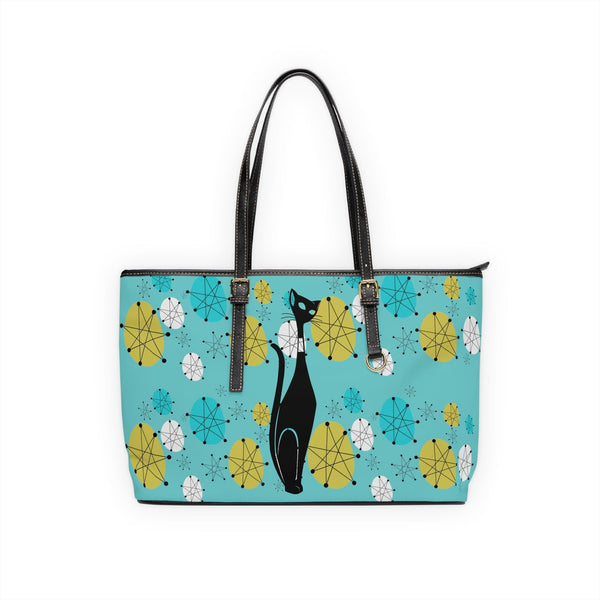 Atomic Cat Designed Aqua Blue, Franciscan Starburst, Kitschy Fun Shoulder Bag