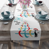 Atomic Cat, Mid Century Modern Christmas, Holiday, Winter, Kitschy Cute, Christmas Table Runner Home Decor