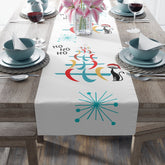 Atomic Cat, Mid Century Modern Christmas, Holiday, Winter, Kitschy Cute, Christmas Table Runner Home Decor