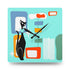 Atomic Cat Mid Century Modern, Geometric Aqua, Retro Acrylic Wall Clock Home Decor
