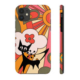 Atomic Cat, Retro Sunburst, Groovy Mod Smart Phone Tough Phone Cases Phone Case