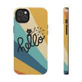 Atomic Groovy Cat, Retro, Kitschy, Hello Starburst, Mid Mod Smart Phone Tough Phone Cases Phone Case Mid Century Modern Gal