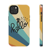 Atomic Groovy Cat, Retro, Kitschy, Hello Starburst, Mid Mod Smart Phone Tough Phone Cases Phone Case