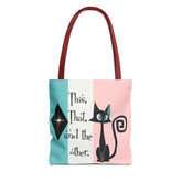 Atomic Kitty Cat, Shopping Tote Bag, Teacher, Cat Mom, Random Stuff Cute Kitschy Tote Bags