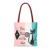 Atomic Kitty Cat, Shopping Tote Bag, Teacher, Cat Mom, Random Stuff Cute Kitschy Tote Bags