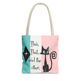 Atomic Kitty Cat, Shopping Tote Bag, Teacher, Cat Mom, Random Stuff Cute Kitschy Tote Bags