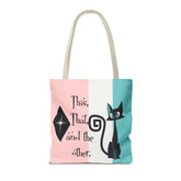 Atomic Kitty Cat, Shopping Tote Bag, Teacher, Cat Mom, Random Stuff Cute Kitschy Tote Bags