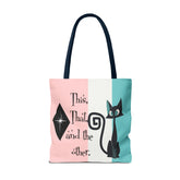 Atomic Kitty Cat, Shopping Tote Bag, Teacher, Cat Mom, Random Stuff Cute Kitschy Tote Bags