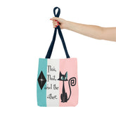 Atomic Kitty Cat, Shopping Tote Bag, Teacher, Cat Mom, Random Stuff Cute Kitschy Tote Bags