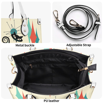 Atomic Kitty, Mid Century Modern Style Classic Cool Leather Handbag