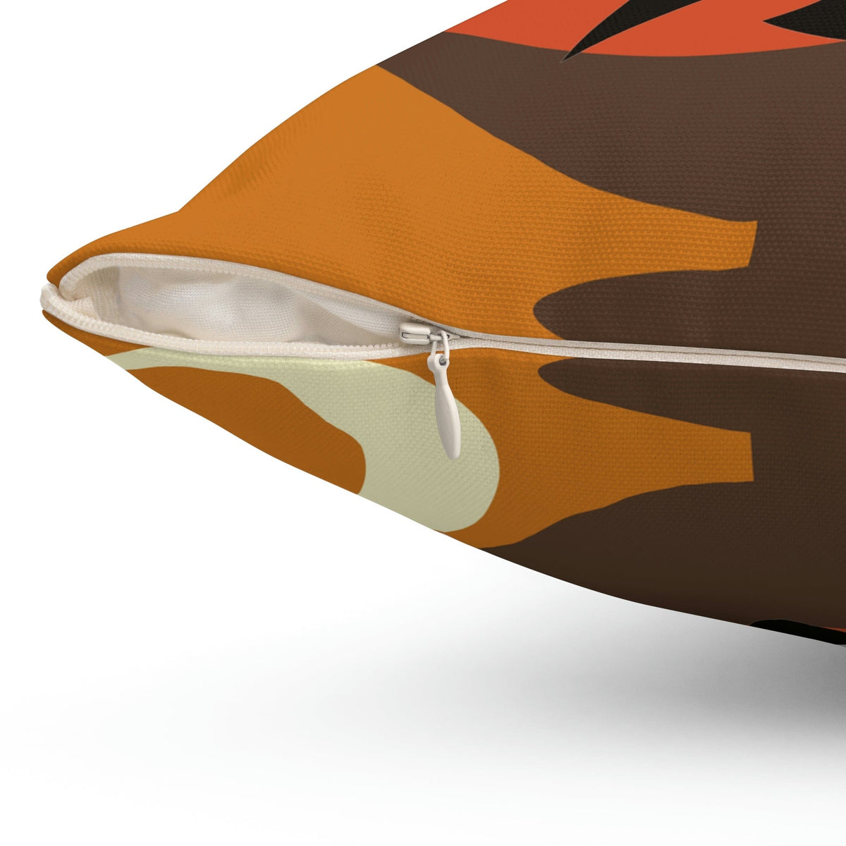 Atomic Space Cat, Mid Century Modern Carmel Brown, Retro Starburst Square Pillow Home Decor