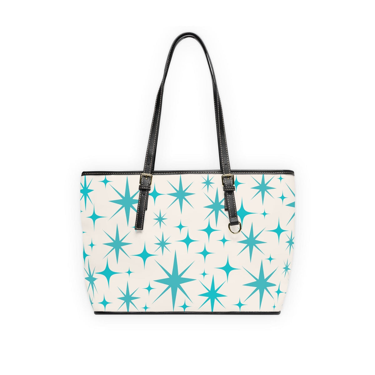 Atomic Starbust, Mid Mod Retro Creamy Vanilla, Aqua Blue Shoulder Bag Bags