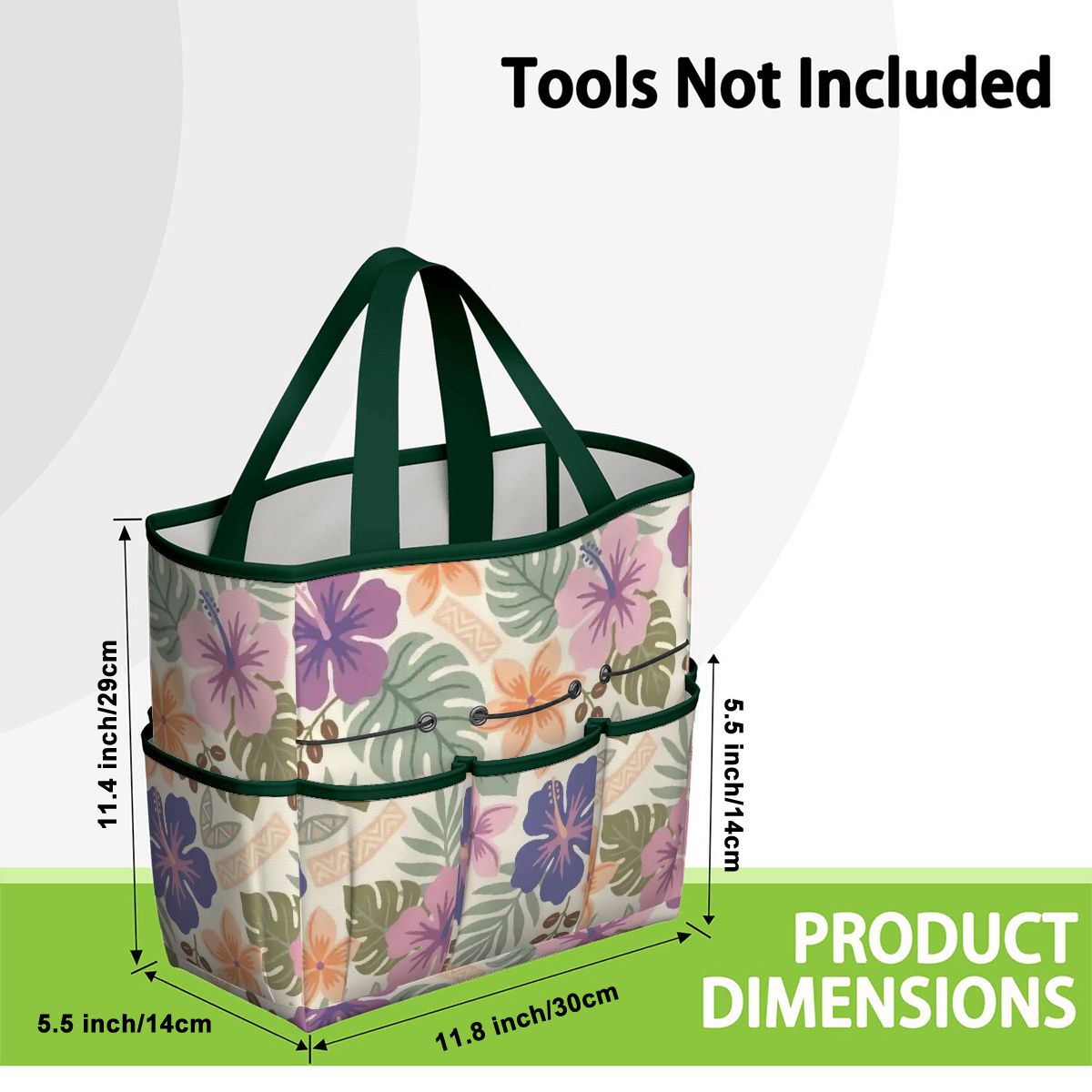 Retro Tropical Tiki Summer, Hawaiian Hibiscus Purple Garden Tool Bag - Mid Century Modern Gal