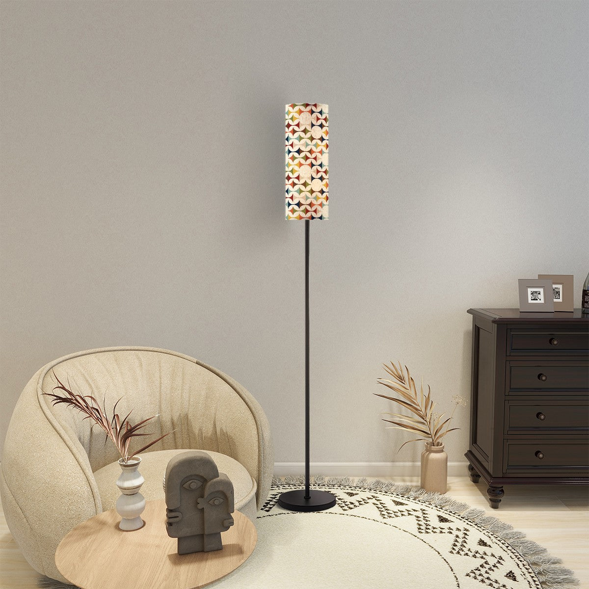 Modern Scandinavian Mid Century Modern Slim Floor Lamp With Remote