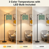 Art Deco Peacock Inspired Arc Floor Lamp - Mid Century Modern Gal