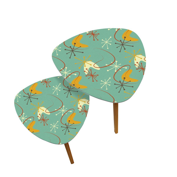 Atomic Boomerang Mid Century Modern Nesting Tables