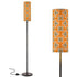 Scandinavian Orange, Blue Flower Mid Mod Floor Lamp - Mid Century Modern Gal