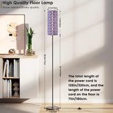 Art Deco Colorful Abstract Floor Lamp | Lavender Purple And White Mid Century Modern Lighting - Mid Century Modern Gal