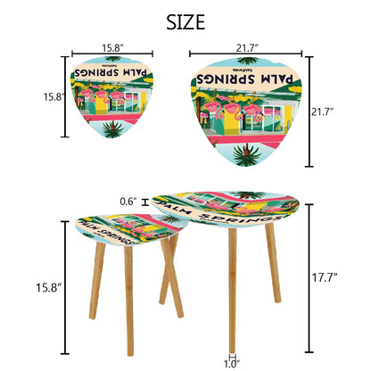 Mid Century Modern Palm Springs California Kitschy Flamingos Mod Cocktail Nesting Tables - Mid Century Modern Gal