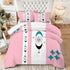 Atomic 50s Pink, Teal Mid Century Modern Bedding King Comforter Set - Mid Century Modern Gal
