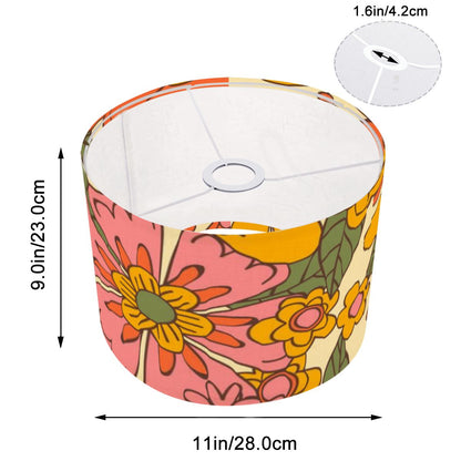 Flower Power Groovy Retro Mod Floral 70s Designed Lamp SHADE ONLY - For Arc Floor Lamps Only - Mid Century Modern Gal
