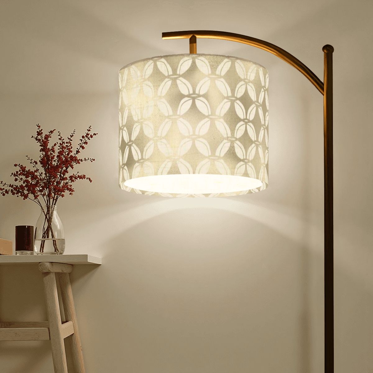 Art Deco  Diamond Designed Elegant Modern Arc Floor Lamp - Mid Century Modern Gal