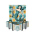 Retro Mermaid 50s Kitsch Mid Century Modern Mermaid Lounge Barware Coasters - Mid Century Modern Gal