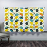 Mid Century Modern Scandinavian Yellow, Aqua, Orange, Mid Mod Retro Window Curtains (two panels) - Mid Century Modern Gal