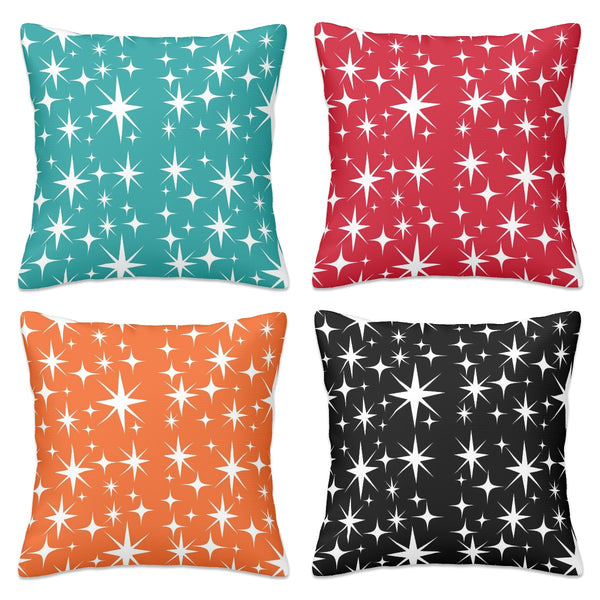 Mid Century Modern Atomic Starburst Mid Mod Pillow Covers