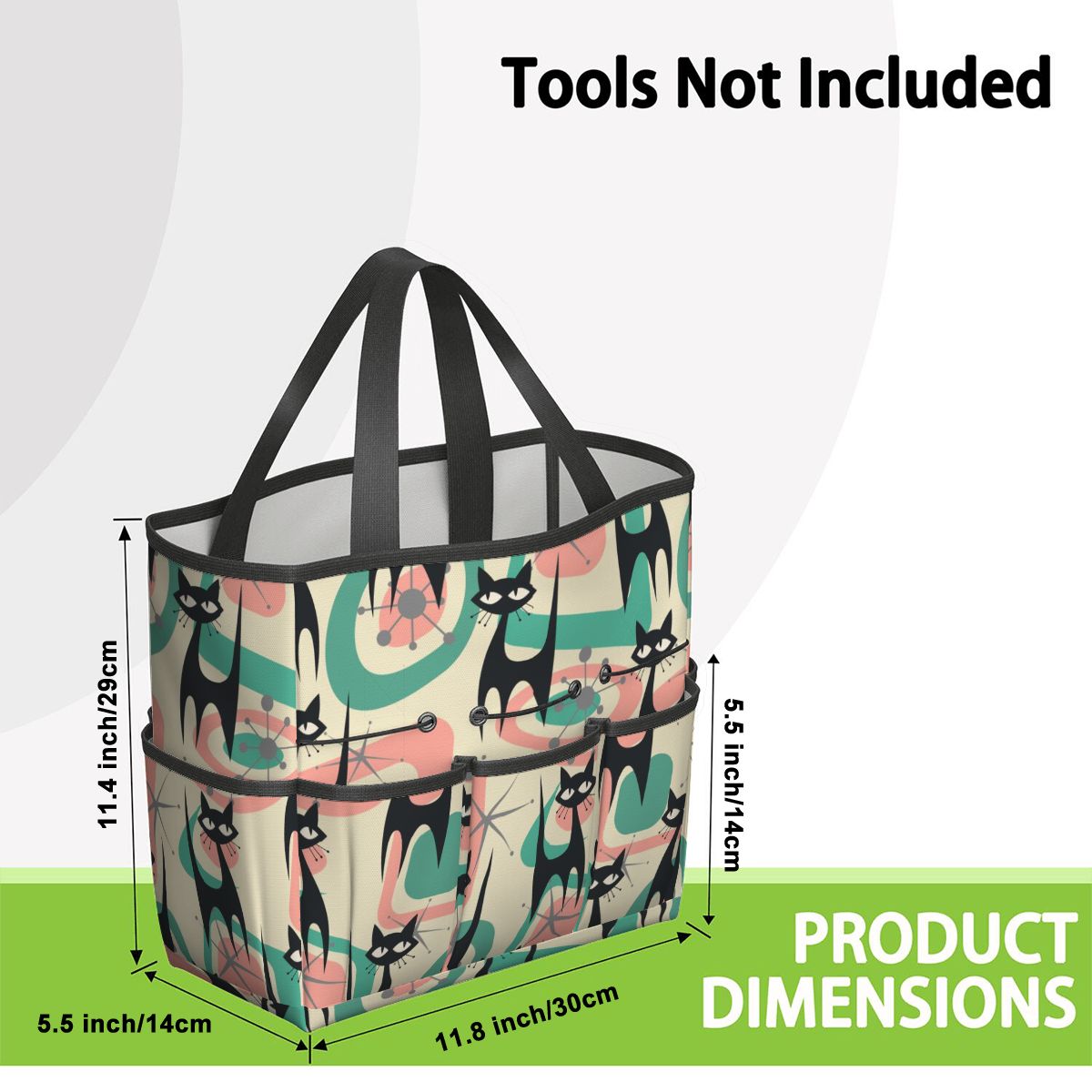 Atomic Cat Mid Century Modern Starburst Retro Kitsch Garden Tool Bag - Mid Century Modern Gal