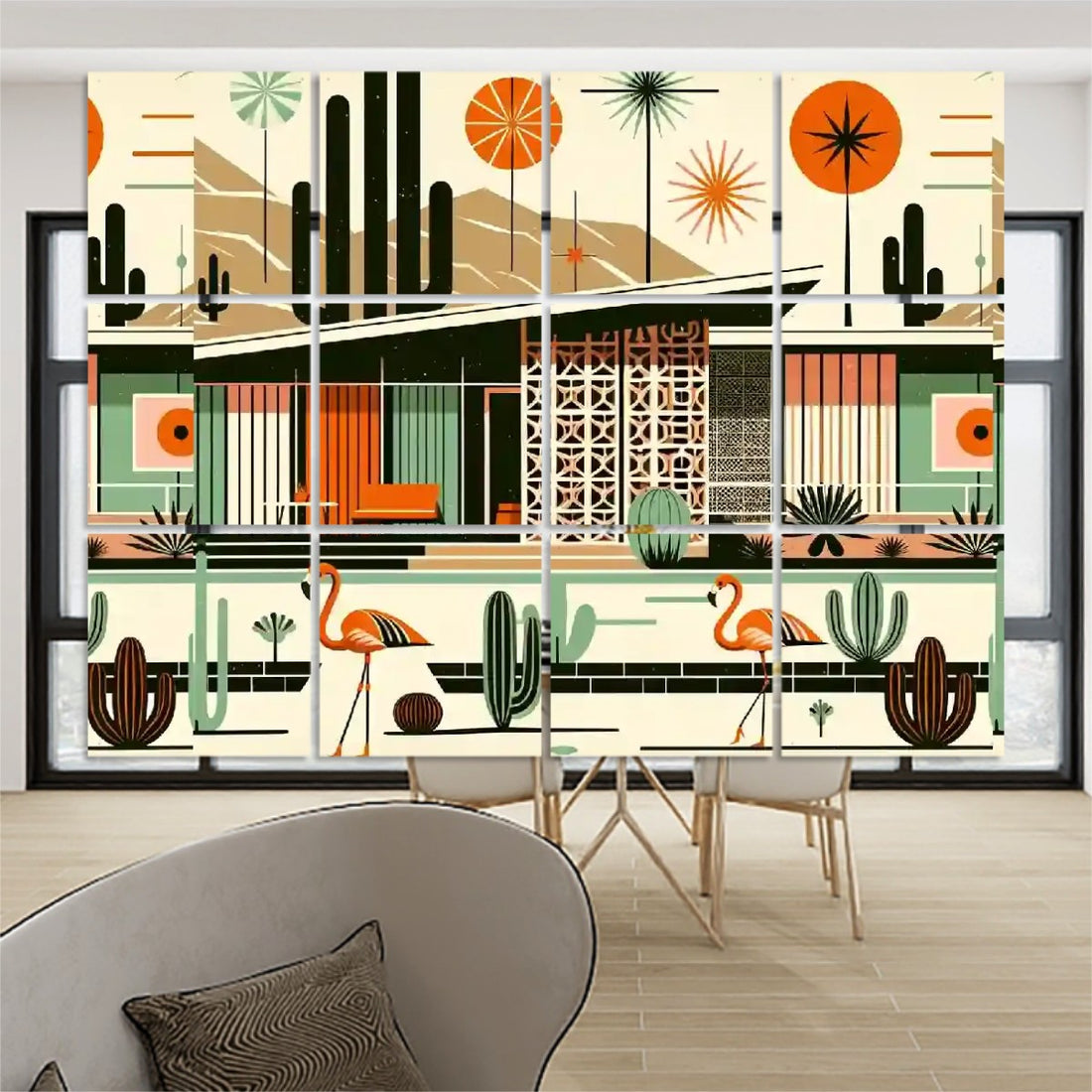 Palm Springs California Mid Mod Hanging Room Divider