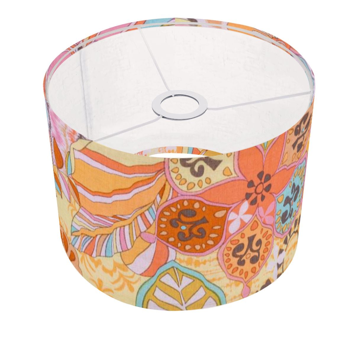Flower Power Vintage 70s Florals Mid Mod Lamp SHADE ONLY - For Arc Floor Lamps Only - Mid Century Modern Gal
