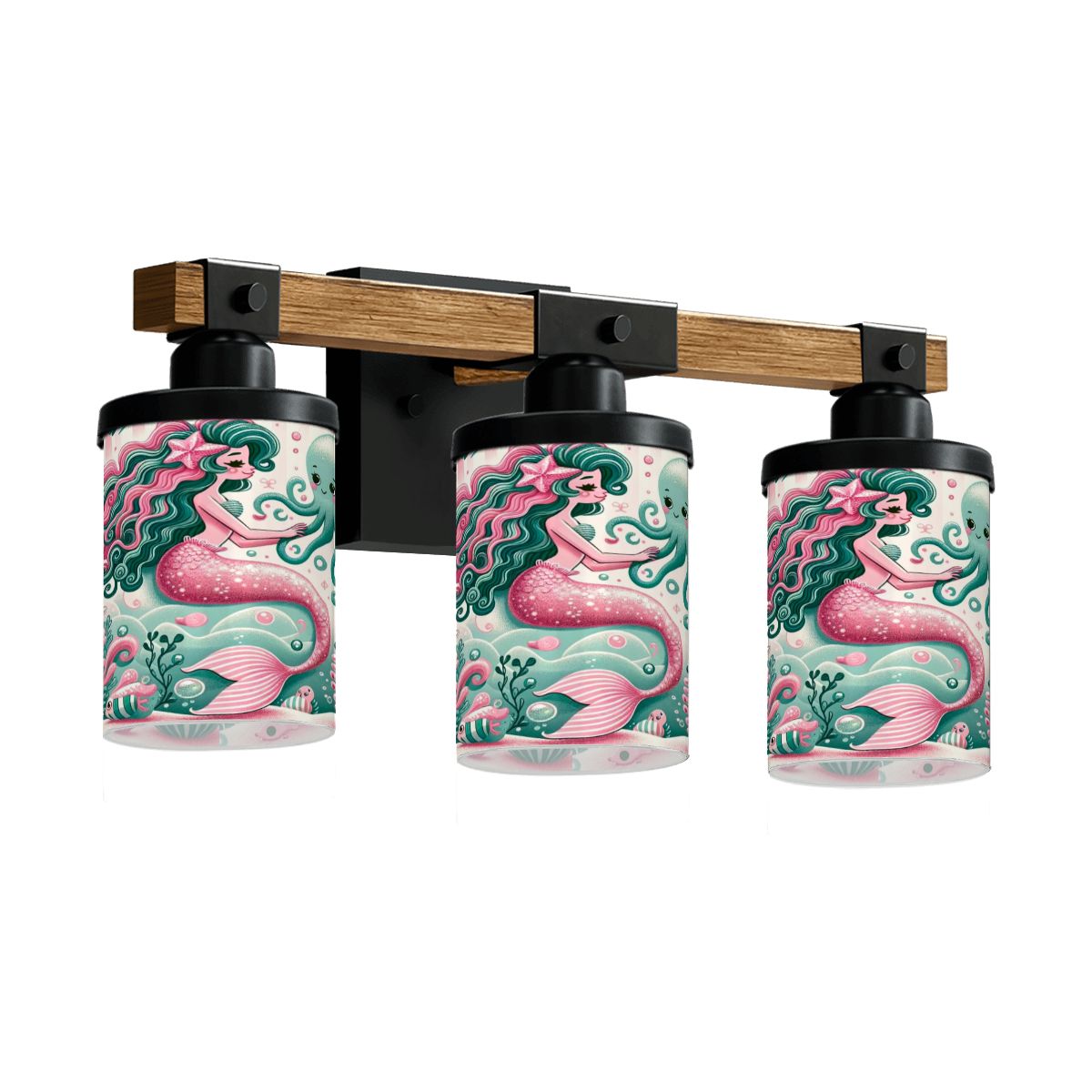 Mid Mod Mermaid Retro Kitschy Mod Vanity Light Fixture - Mid Century Modern Gal