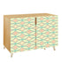Mid Century Modern Sideboard, Starburst Diamond Pink, Mint Green, Wooden Storage Cabinet - Mid Century Modern Gal