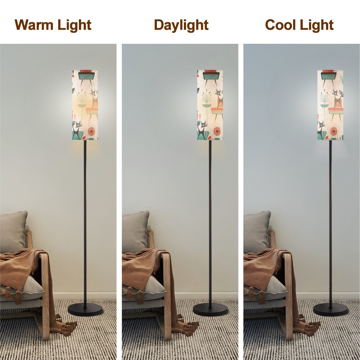 Atomic Kitschy Cats, Mid Century Modern Mod Slim Floor Lamp Modern By Mid Century Modern Gal - Mid Century Modern Gal